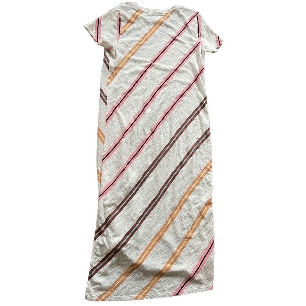Lou & Grey Slub Knit Midi Dress Cream Stripe‎ size medium - Picture 5 of 14